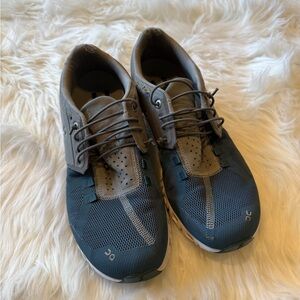 On Cloud Running Gray and Black Running Shoes